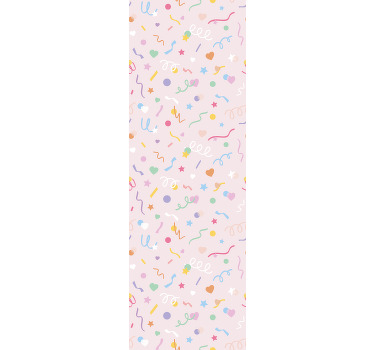 Rollo fenster kinderzimmer mit süßem pastellkonfetti - TenStickers