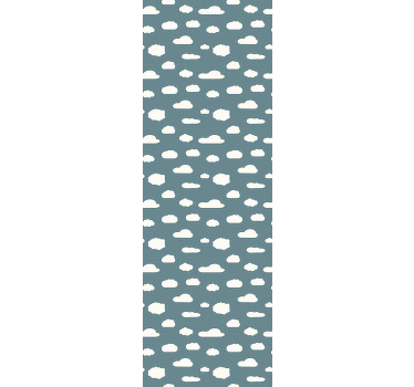 Rollo fenster kinderzimmer muster in weiß auf blau - TenStickers