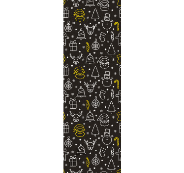 Estor enrollable infantil patrón blanco y amarillo - TenVinilo