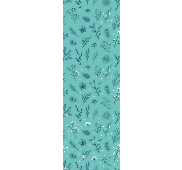 Cortina roller infantil iconos navideños azul claro - TenVinilo