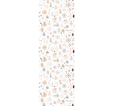 Estor enrollable infantil patrón navideño invierno - TenVinilo