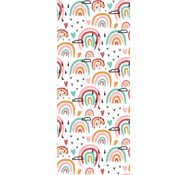 Zavjese za dječju sobu s uzorkom minimalnih duginih boja - TenStickers