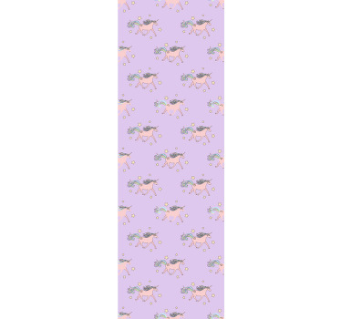 Store enrouleur pour chambre enfant motifs licornes roses - TenStickers