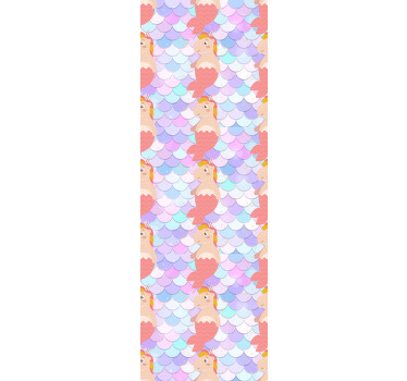 Zavjese za dječju sobu s jednorogom i ribljim ljuskama - TenStickers