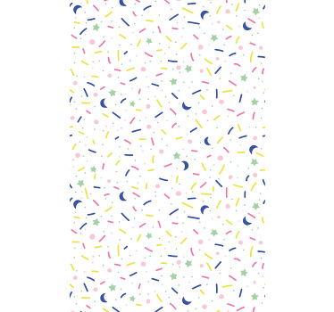 Rollo fenster kinderzimmer mit buntem streu-muster - TenStickers