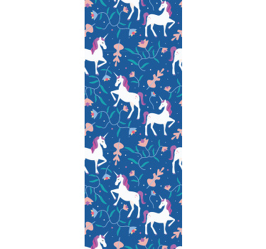 Zavjese za dječju sobu s uzorkom jednoroga i perjem - TenStickers