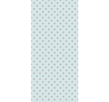 Zavjese za dječju sobu s plavom pozadinom i sivim zvijezdama - TenStickers