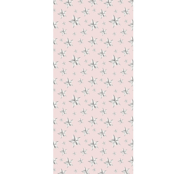 Tenda a rullo cameretta stelle bianche sfondo rosa - TenStickers