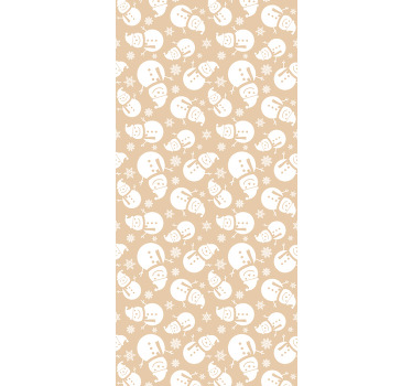 Zavjese za dječju sobu s brojnim licima snjegovića - TenStickers