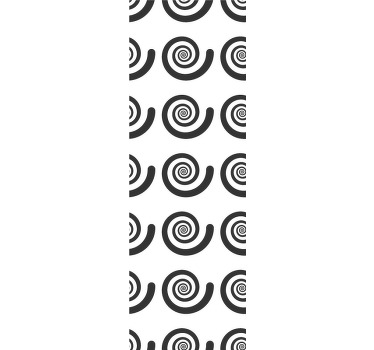 Zavjese za dječju sobu crno-bijela hipnotička spirala - TenStickers