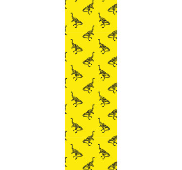 Rollo fenster kinderzimmer mit brachiosaurus motiven gelb - TenStickers