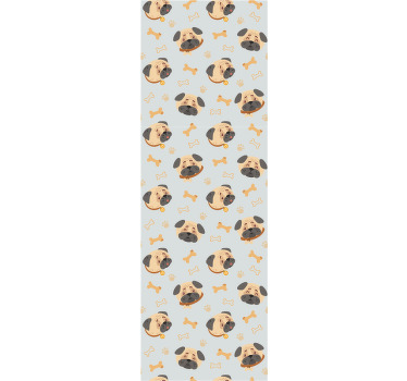Blind children british bulldog puppies pattern - TenStickers
