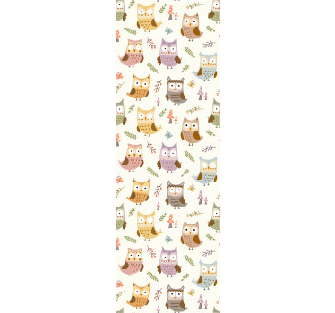 Rollo fenster kinderzimmer mit niedlichen eulenberufen - TenStickers