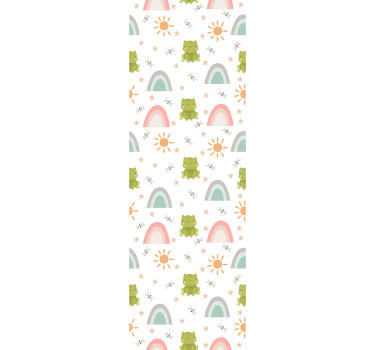 Estor enrollable infantil diseño de rana tropical - TenVinilo