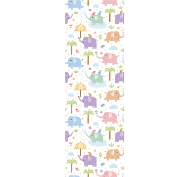 Rollo fenster kinderzimmer mit süßem elefantenmuster - TenStickers