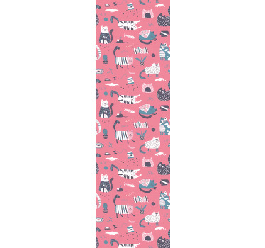 Rollo fenster kinderzimmer nordic kätzchen - TenStickers