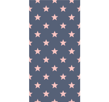 Rollo fenster kinderzimmer rosa und graue sterne - TenStickers