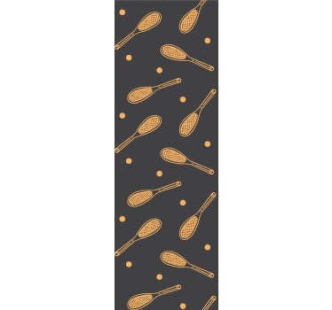 Store enrouleur pour chambre enfant raquettes oranges - TenStickers