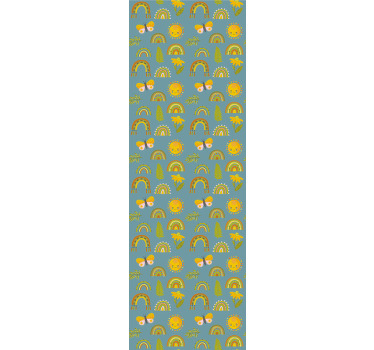 Rollo fenster kinderzimmer muster mit grober zeichnung - TenStickers