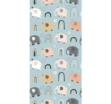 Rollo fenster kinderzimmer mit niedlichen elefanten - TenStickers