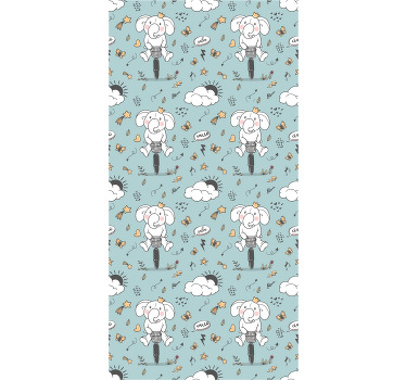 Estore de rolo infantil elefantes acenando - TenStickers