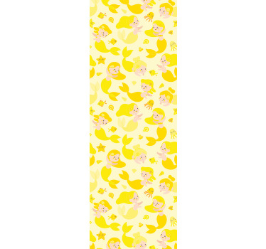 Rollo fenster kinderzimmer meerjungfrau kind gelb lächeln - TenStickers