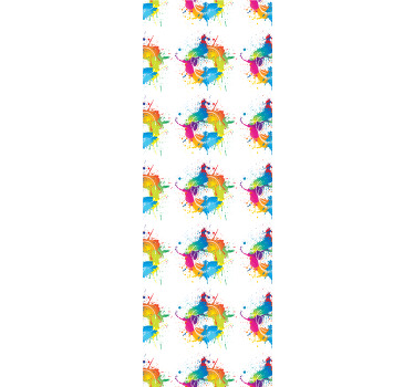 Rollo fenster kinderzimmer farbiger hintergrund - TenStickers