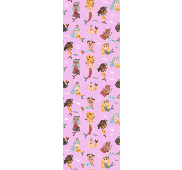 Rollo fenster kinderzimmer mit pinken meerjungfrauen - TenStickers