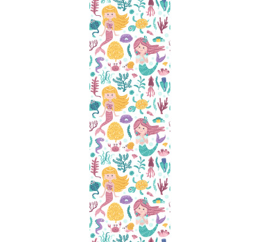 Rollo fenster kinderzimmer meerjungfrauen und krabben - TenStickers