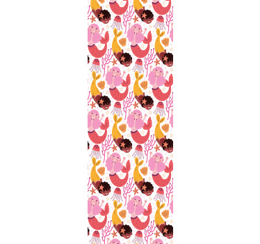 Zavjese za dječju sobu s nasmijanom sirenom - TenStickers