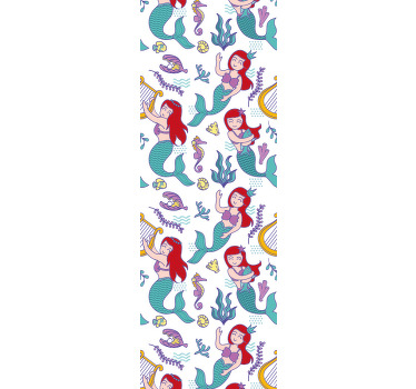 Estore de rolo infantil ariel sereia sorridente - TenStickers