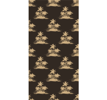 Store enrouleur pour chambre enfant palmiers sur fond noir - TenStickers