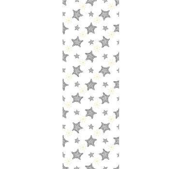 Zavjese za dječju sobu s grafitnim zvijezdama - TenStickers