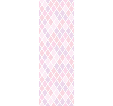 Tenda a rullo cameretta design rombi rosa e bianchi - TenStickers