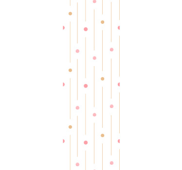 Rollo fenster kinderzimmer bunte punkte mit linien - TenStickers