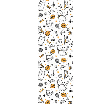 Store enrouleur pour chambre enfant style doodle animaux - TenStickers