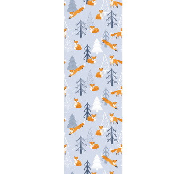 Estor enrollable infantil diseño de zorros en el bosque - TenVinilo