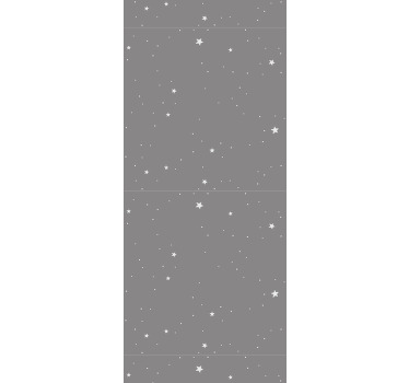 Rollo fenster kinderzimmer weiße sterne auf grau - TenStickers