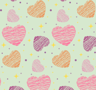 Zavjese za dječju sobu s ružičastim srcima - TenStickers