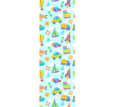 Rollo fenster kinderzimmer mit niedlichem autodesign - TenStickers