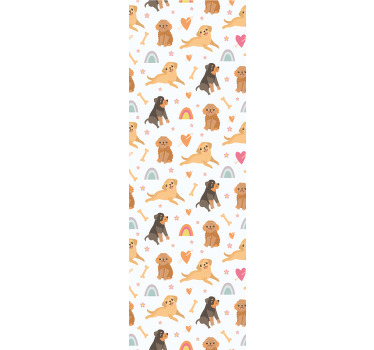 Blind children cute dog and rainbow pattern - TenStickers