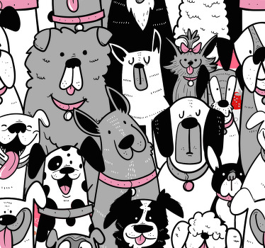 Estore de rolo infantil cão com contornos - TenStickers