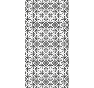 사무실 블라인드 우아한 블랙 플로럴 - TenStickers