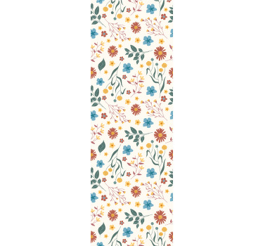 Ρολό για γραφεία με διάφορα λουλούδια και φυτά - TenStickers