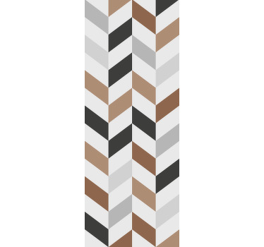 Cortina roller juvenil motivo chevron abstracto - TenVinilo