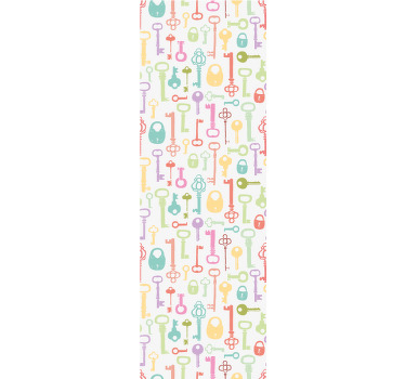 Rollo fenster jugendzimmer mit schlüsselmotiv - TenStickers