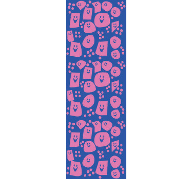 Rollo fenster jugendzimmer mit geometrischen smileys - TenStickers