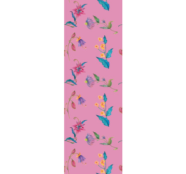 Cortina roller juvenil jardín dibujado ecléctico - TenVinilo