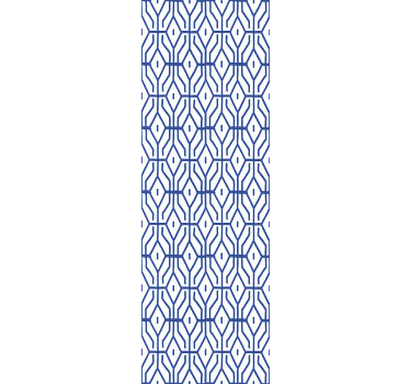 Cortina roller juvenil patrón lineal azul ecléctico - TenVinilo