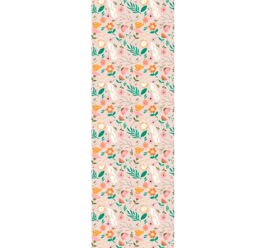 Cortina roller juvenil patrón de flores delicadas - TenVinilo